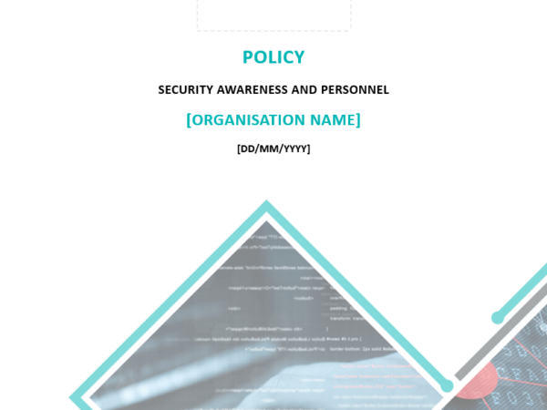Security awareness and personnel policy cover